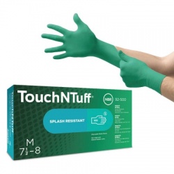 Ansell TouchNTuff 92-500 Disposable Chemical-Resistant Nitrile Gloves